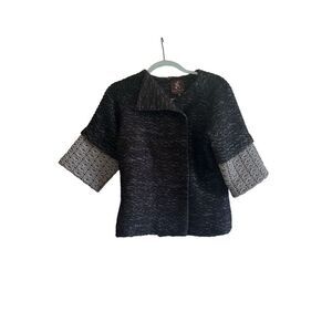 Ekaterina Kukareva Grey Wool Blend Three Quarter Length Over Coat Size UK10/US6/